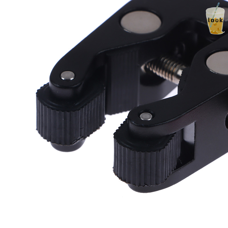 [LO] แคลมป์อลูมิเนียมอัลลอยด์พร้อมหัวบอลคู่ Magic Arm Clamp 1/4 3/8 รูสําหรับโทรศัพท์ Video Mount กล้อง Monitor ไฟ LED Mic TH