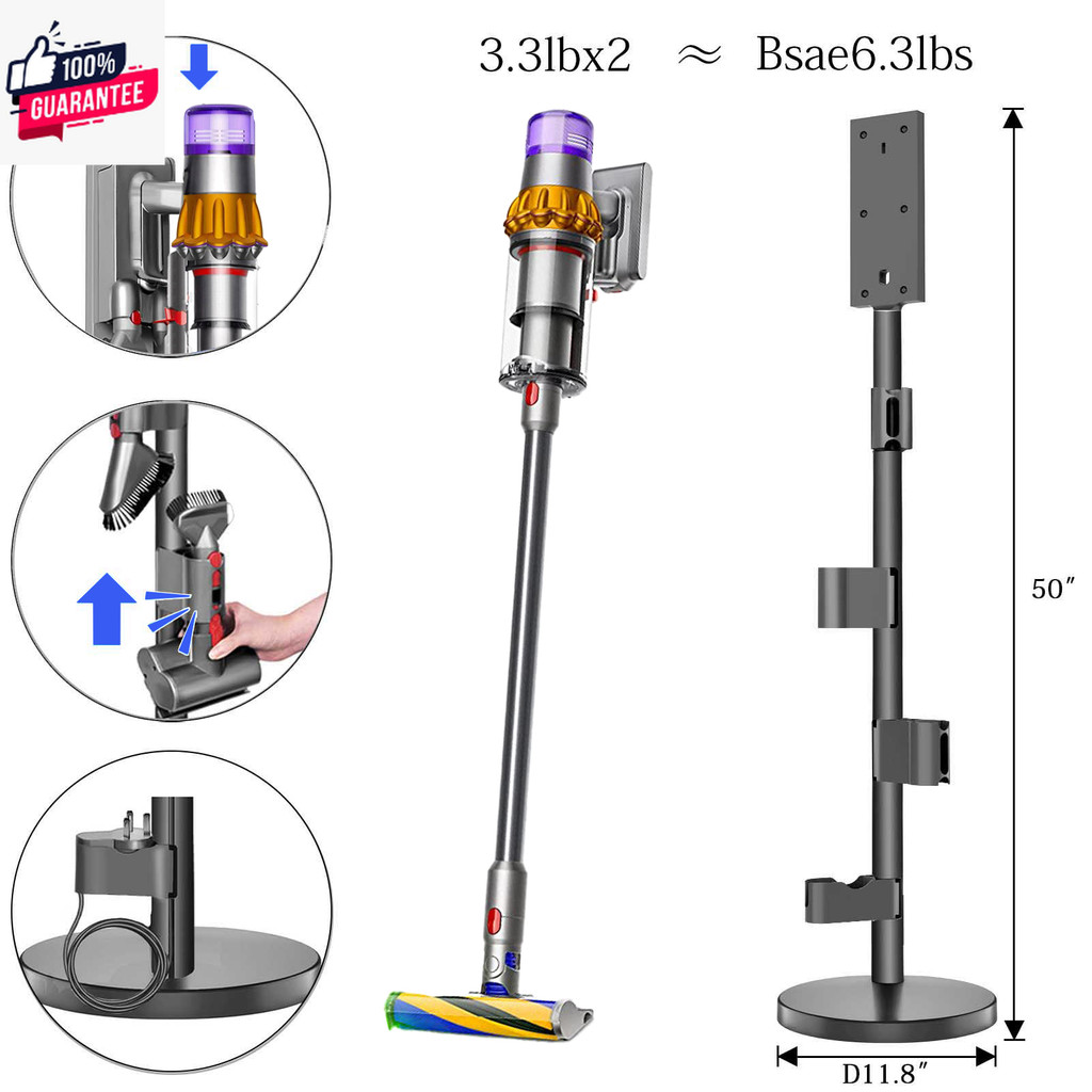 Lasvea Vacuum Stand for Dyson Vacuum Cleaner,Metal Storage Bracket Organizer for Dyson V15 V12 V11 V