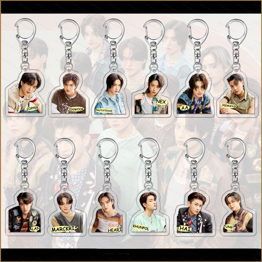 Sq3 BUS พวงกุญแจอะคริลิค Idol รอบกระเป๋าเป้สะพายหลังเครื่องประดับพวงกุญแจของขวัญสําหรับแฟน ENX AA Star จี้ของขวัญ