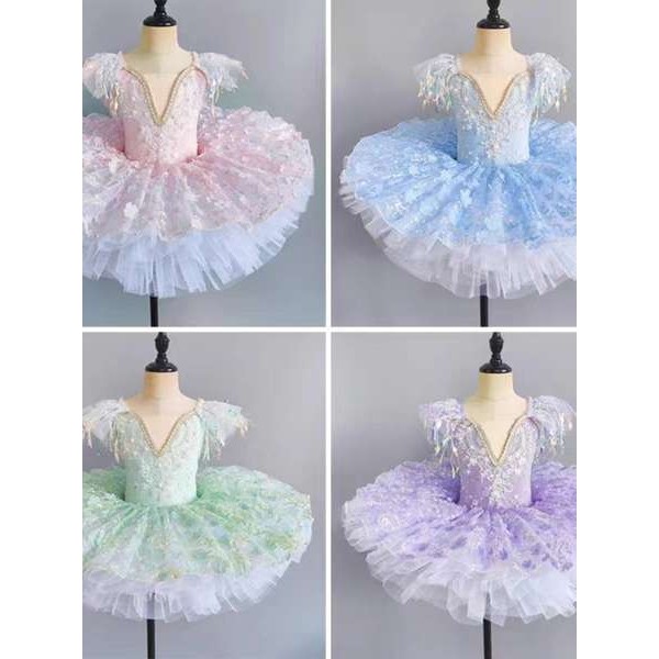 ชุดดรัมเมเยอร์เด็กผู้หญิง ชุดดรัมเมเยอร์เด็ก เด็กวันปีใหม่เต้นรํากระโปรงบัลเล่ต์สาวหงส์น้อยเต้นรําเค