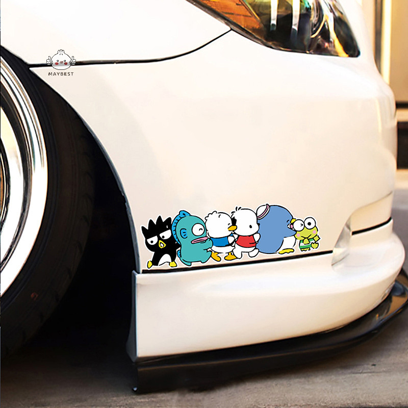 {maybest} การ์ตูน Sanrio รถสติกเกอร์กันน้ําน่ารักรถด้านหลังกระจก Windows กันชนสติกเกอร์ตกแต่ง Creative Scratch Blocking สติกเกอร์ {TH}