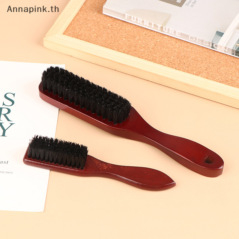 Annapink.th Wood Handle Hair Brush Beard Brush Comb Grooming Aid For Men Hair Brushes EN