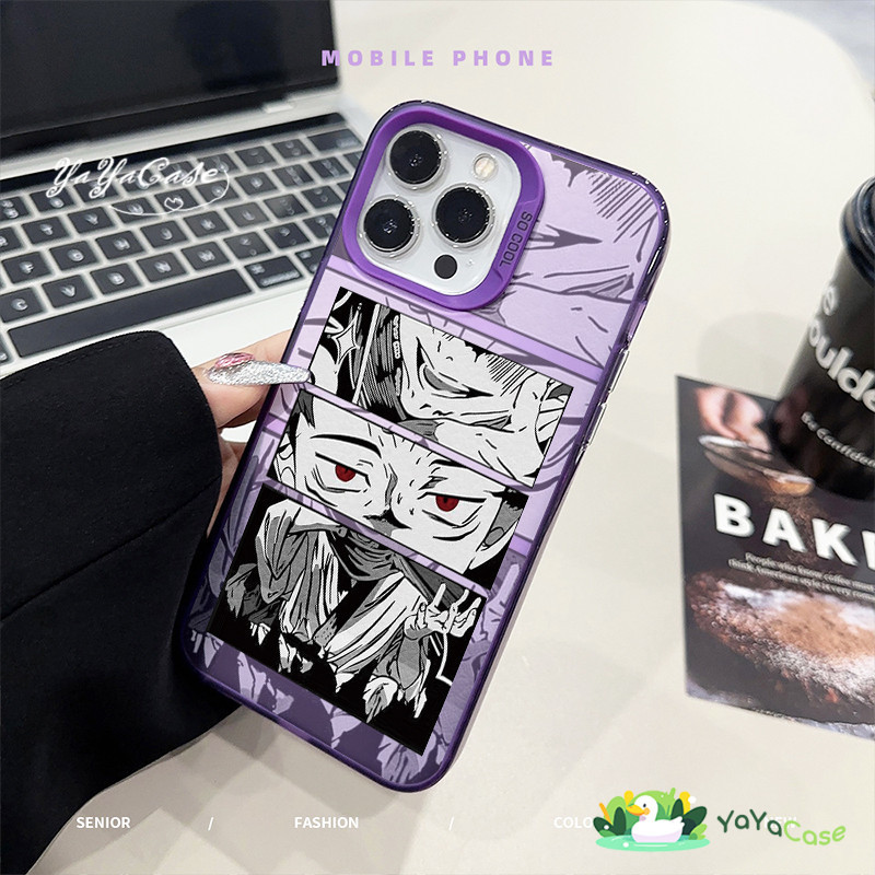 🦢สำหรับ iPhone11 13 Case For เคสไอโฟน14 15 12 Pro Max X XR XS MAX 7 8 Plus Ryomen Sukuna หรูหรา สไตล์ขั้นสูง สีเงินเคส - รูปที่ 7