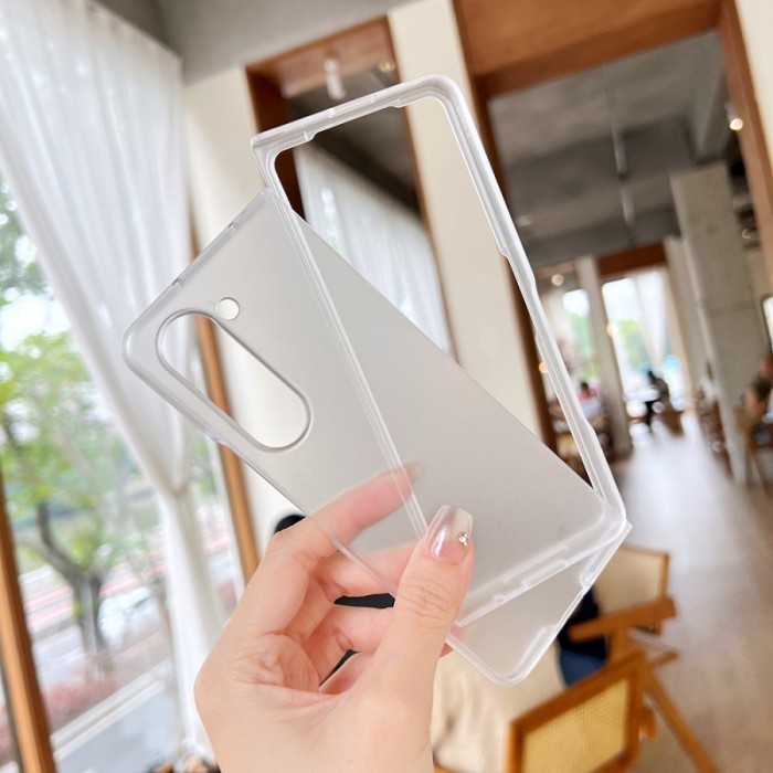 SOLID POLYCARBONATE SLIM CASE สําหรับ SAMSUNG GALAXY Z FOLD 7 / FOLD 6 5G CYRSTAL CLEAR CASE การชาร์