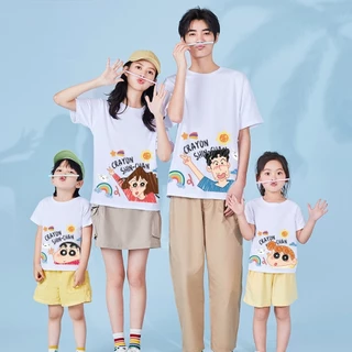 🔥พร้อมส่ง&เก็บเงินปลายทาง🔥RINA STUDIO เสื้อยืดแขนสั้น พิมพ์ลายการ์ตูนชินจังน่ารัก สําหรับครอบครัว แม่ และลูก