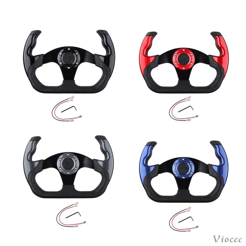 [Viocee] พวงมาลัยสําหรับเล่นเกมพวงมาลัยรถยนต์สําหรับอุปกรณ์ยานยนต์ Motorsport Universal 13″
