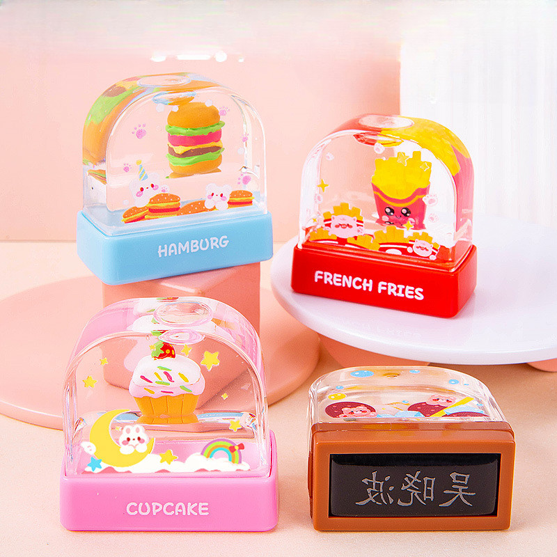 ซีลแบบกําหนดเอง ชื่อขนมลอยน้ํา DIY หมึกกันน้ําส่วนบุคคล