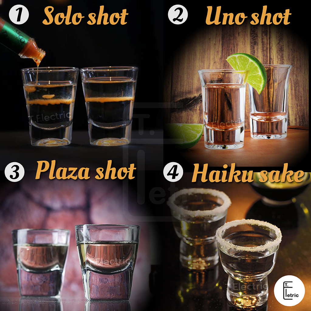 Ocean แก้วช็อต แก้วค็อกเทล Solo Shot / Uno shot / Plaza shot Haiku Sake / แก้วเหล้า แก้วโซโล่ช็อต แก