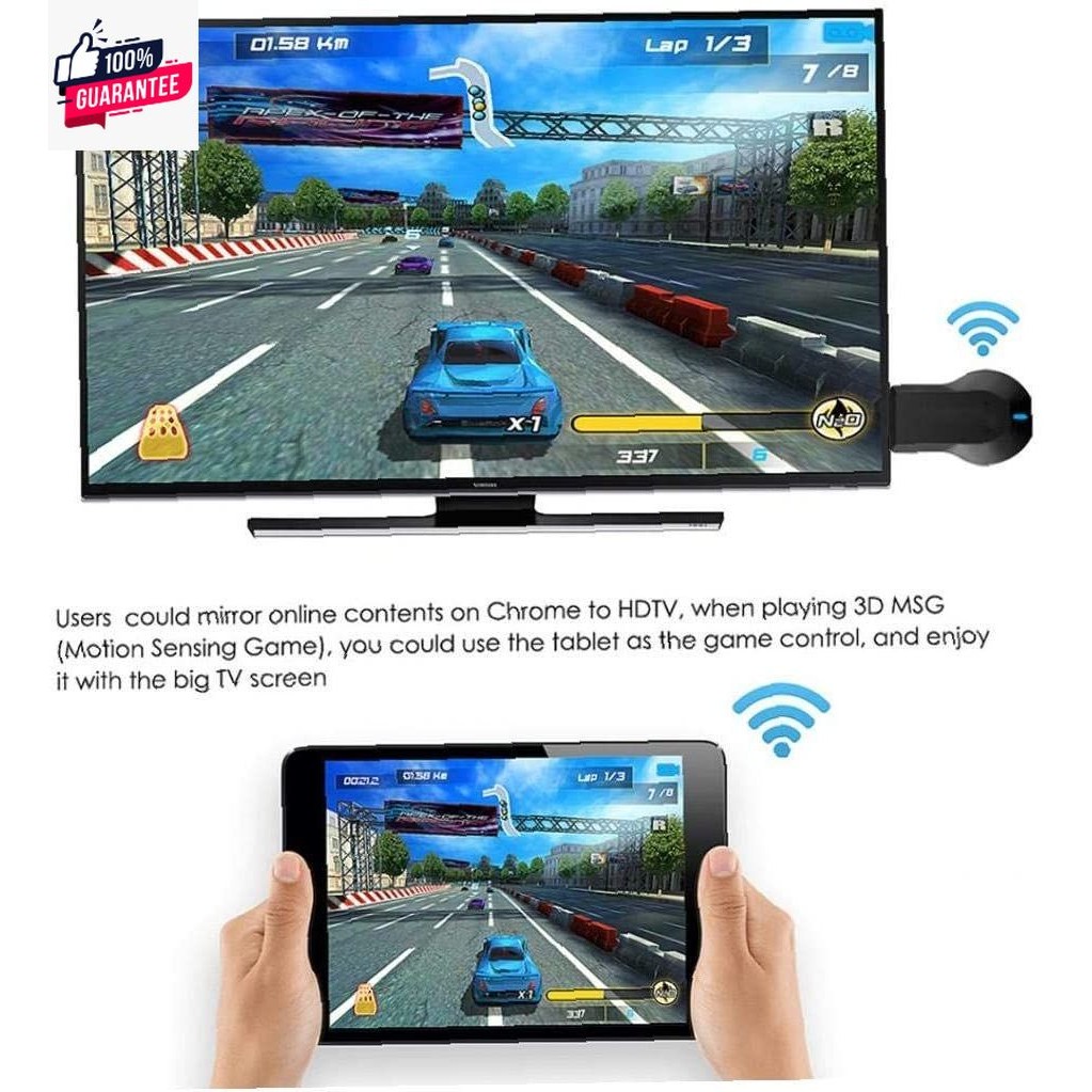 Anycast M9 Plus รุ่นใหม่ล่าสุด 2023 HDMI WIFI Display เชื่อมต่อมือถือขึ้นทีวี รองรั iPhone/iPad Goog