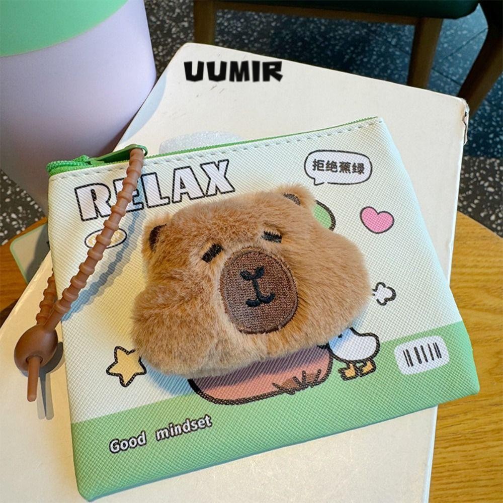 UUMIR กระเป๋าใส่เหรียญ คาปิบาระ,การ์ตูนน่ารักกระเป๋าใส่เหรียญกระเป๋าสตางค์,กระเป๋ากุญแจแฟชั่นกระเป๋าเครื่องสําอางลิปสติกกระเป๋าพวงกุญ