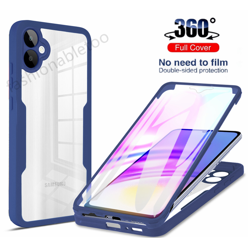 360 ป้องกันเคสโทรศัพท์สําหรับ Samsung Galaxy A06 s A06s 06s A16 A26 A36 A56 16 A 26 A 36 A 56 SamsungA06s 5G ปลอก Double Clear Soft Silicon TPU กันกระแทกปกหลัง