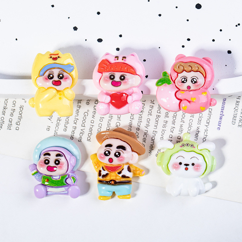 อุปกรณ์เรซิน การ์ตูน Shin-Chan Series diy ครีมกาวตู้เย็นสติกเกอร์เคสโทรศัพท์ Patch อุปกรณ์เสริมผมรูรองเท้าอุปกรณ์เสริมรองเท้าหัวเข็มขัดวัสดุ