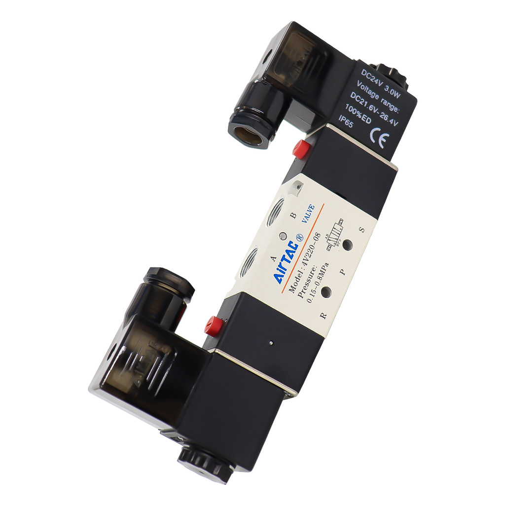 AIRTAC AIRTAC 4 Solenoid วาล์ว Air วาล์ว 220v Two-Digit ห้าผ่านทิศทางวาล์ว 24v คอยล์กระบอกสูบ v220-0