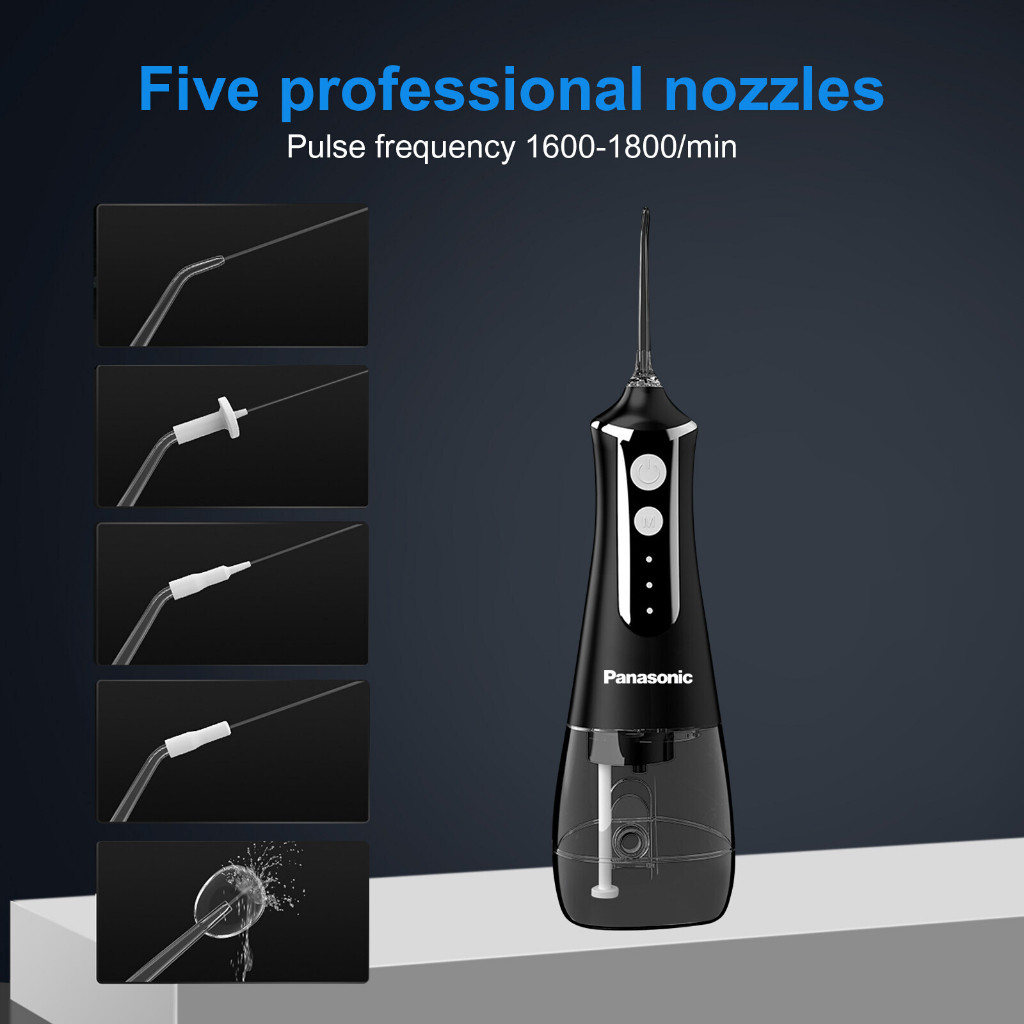 (จัดส่งจากกรุงเทพ) Panasonic ไหมขัดฟันพลังน้ำ L10 water flosser น้ำยาทำความสะอาดฟันแบบพกพา 300มล มขัดฟันไฮดรอลิค ช่องปาก - รูปที่ 5