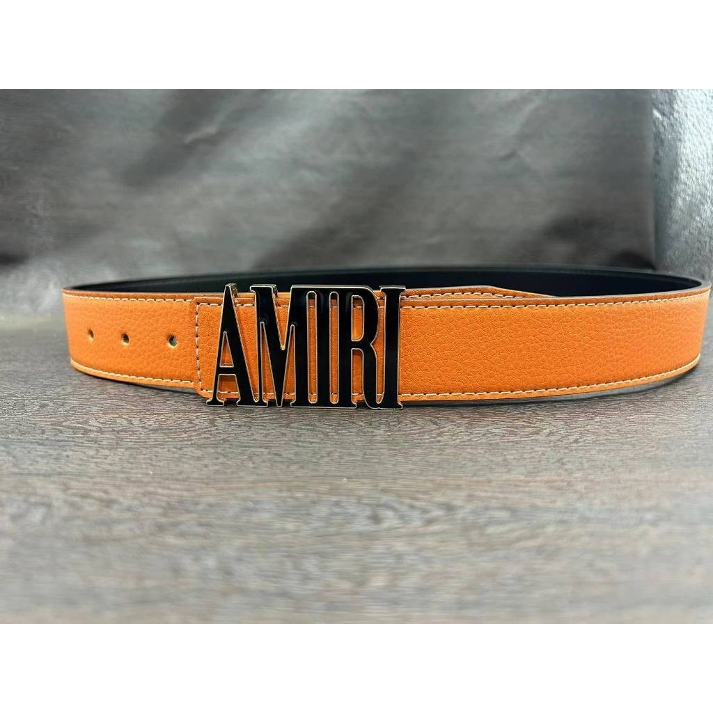 เข็มขัดแฟชั่นผู้ชาย Amiri หนังแท้ สวมใส่ง่ายกับกางเกงยีนส์
