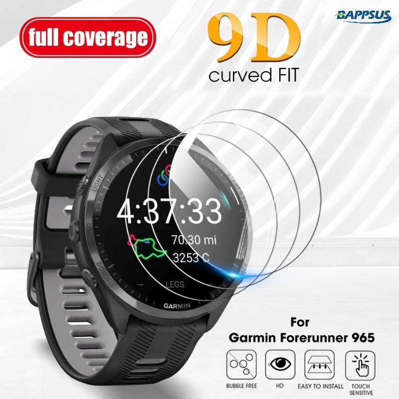 ฟิล์มกระจกนิรภัย 4.1 ซม. HD สําหรับผู้เบิกทาง Garmin 965 / ฟิล์มนาฬิกาแบบเต็มหน้าจอฟิล์มป้องกันรอยขี