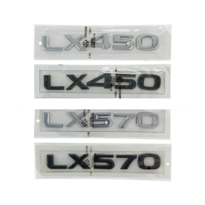 สติกเกอร์ตัวอักษรสําหรับ Lexus LX570 LX470 LX450 โลโก้ด้านหลัง Trunk emblem Displacement badge ตกแต่
