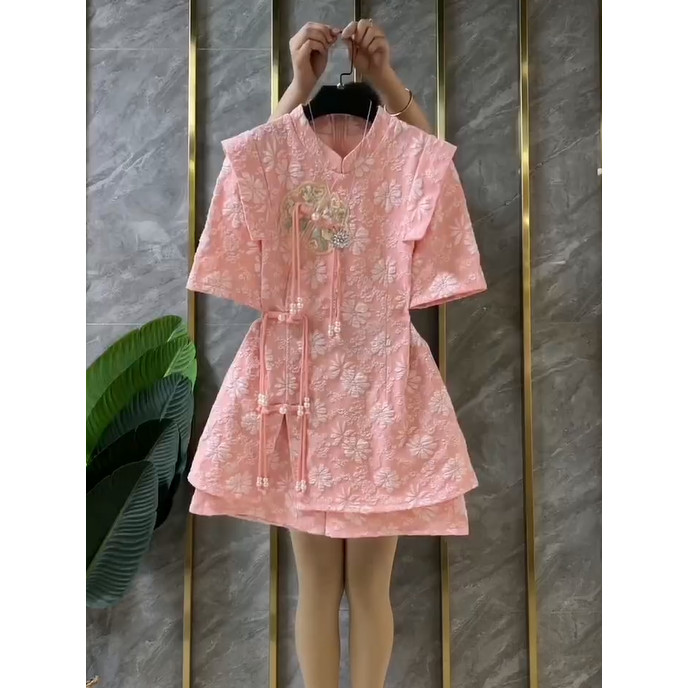 ชุดสูทผู้หญิงสไตล์ฝรั่งเศส เดี่ยว/สูท ใหม่สไตล์จีนสไตล์จีน Classy ปุ่มด้านบน + กางเกงขาสั้นชุดสองชิ้น Plus ขนาดเสื้อผ้าผู้หญิงฤดูใบไม้ผลิ 9.14 - รูปที่ 7