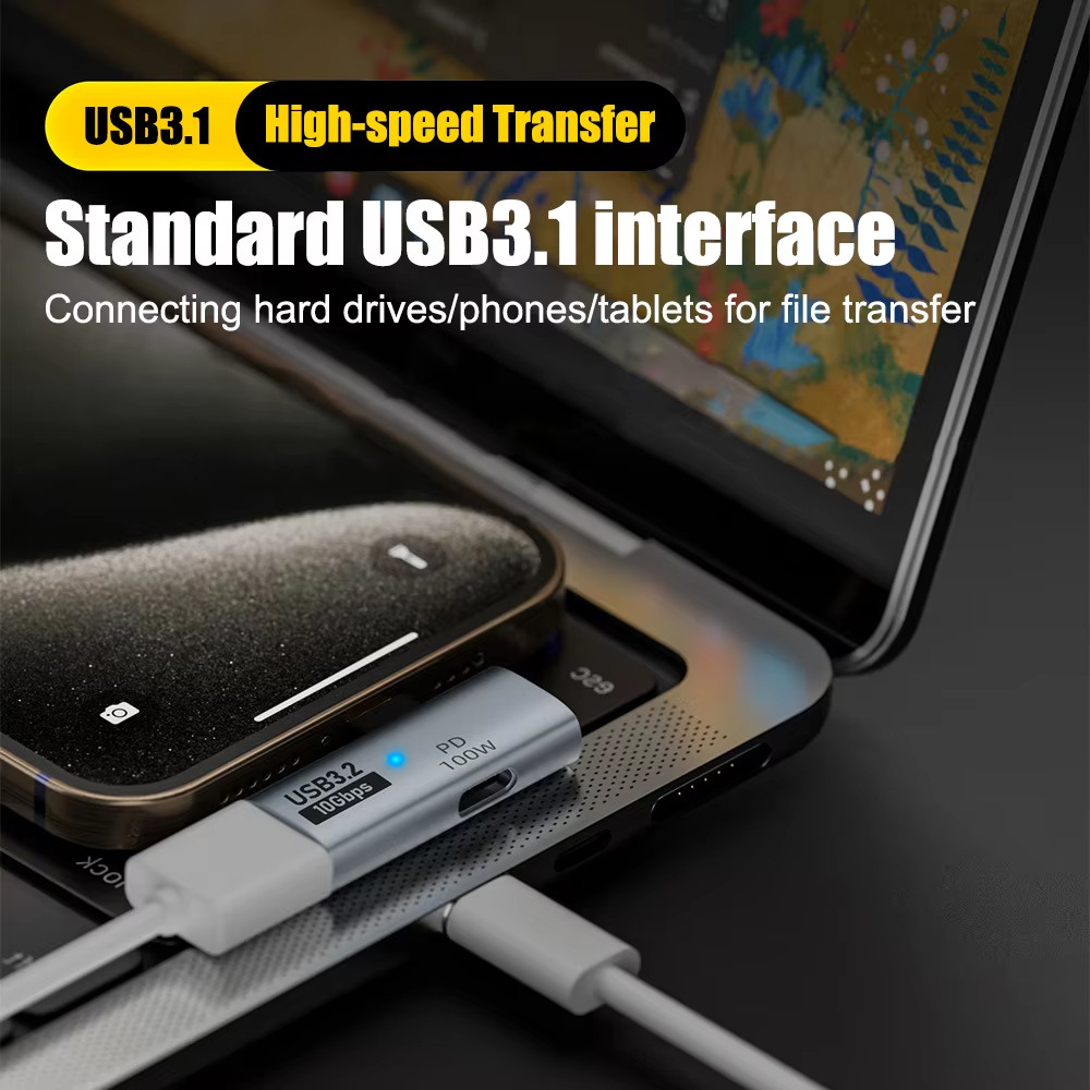 Usb C หูฟังและอะแดปเตอร์ชาร์จ 1 ใน 2 Out Type C อะแดปเตอร์เสียง PD100W Fast Charging USB C Splitter สําหรับ Ip