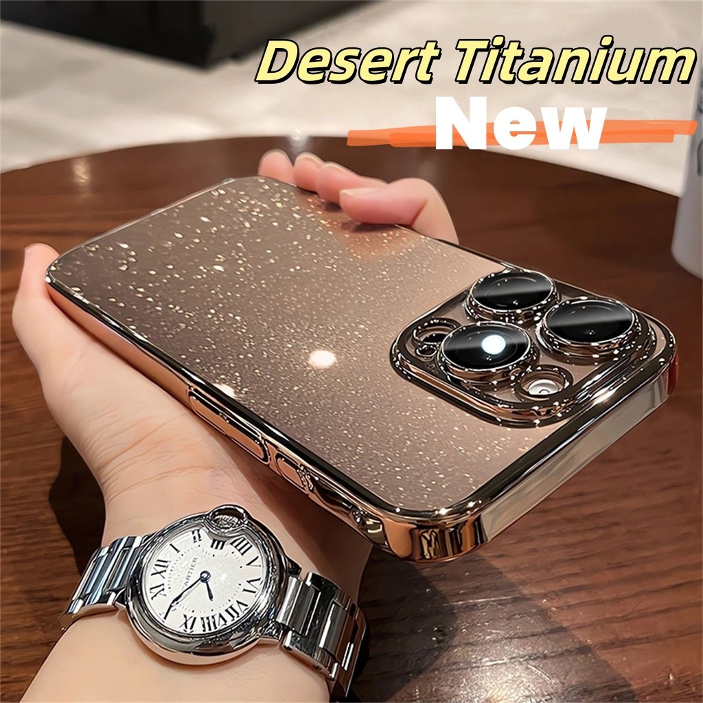 Desert Titanium Shiny Dotsเคสโทรศัพท์โปร่งใสสําหรับIPhone