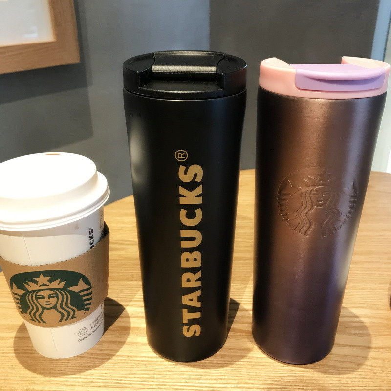ของแท้ สตาร์บัคส์ กระติกน้ําร้อน 304 สแตนเลสเก็บเย็น ถ้วยกาแฟเทพธิดาลาเวนเดอร์ไล่โทนสี ดื่มโดยตรง