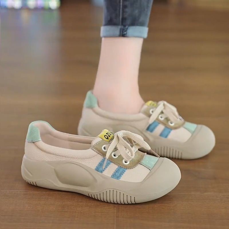 ผู้หญิงฤดูใบไม้ร่วงสไตล์ใหม่หนาsoled All-Match Casualรองเท้าตื้นปากBreathable Soft-Soledรองเท้าLoafers