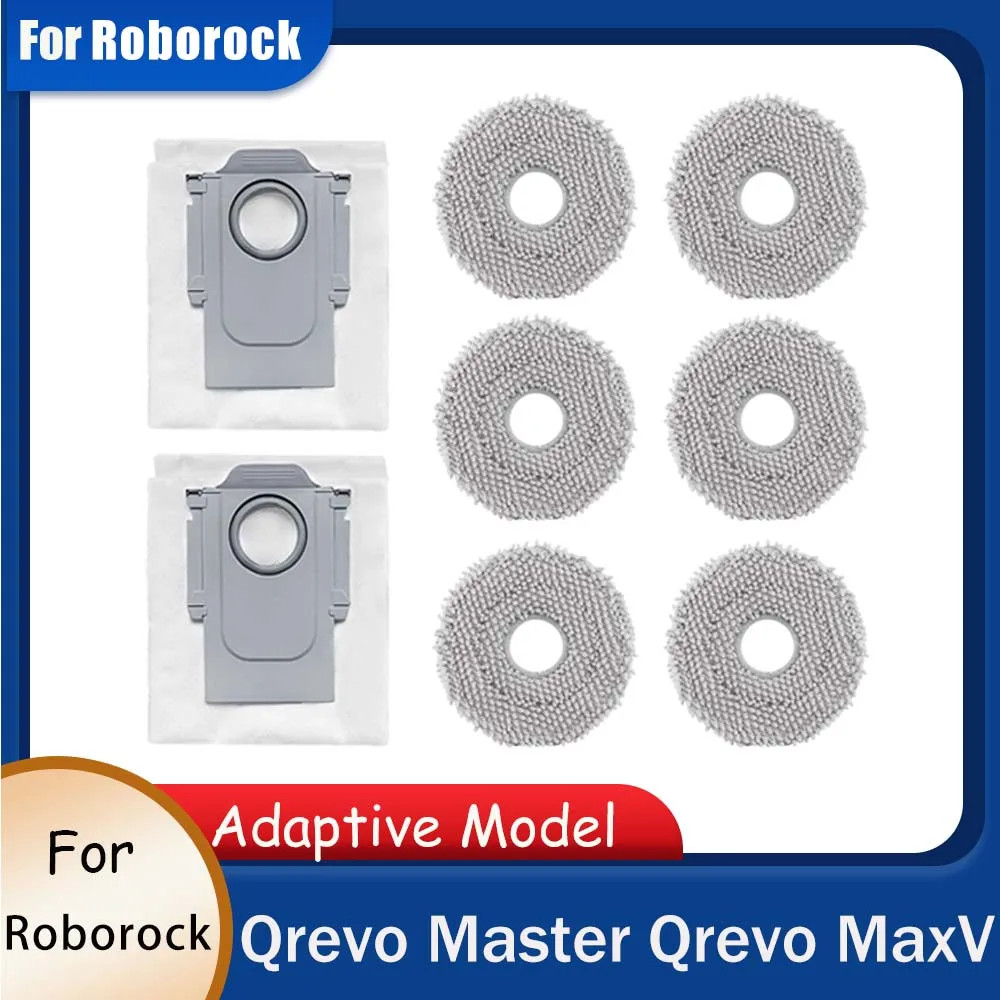 ถุงเก็บฝุ่นสําหรับ Roborock Qrevo Master/MaxV/Pro/S อะไหล่ผ้าม็อบสํารอง อุปกรณ์เสริม