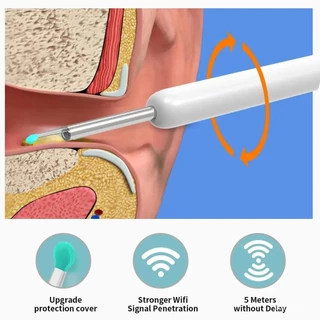ต่างหูพร้อมกล้อง4หูนำต่างหู WiFi พิกเซลความละเอียดสูงเชื่อมต่อกับต่างหูแบบมีไฟ Smart Visual EAR CLEANER Stick สมาร์ท