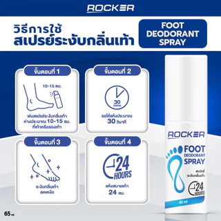🔥ดับกลิ่นเท้า 2ชิ้น🔥 ROCKER DEODORANT SPRAY สเปรย์ดับกลิ่นเท้า ระงับกลิ่นเท้า 24ชม กลิ่นอับ เท้าเหม็น รองเท้า ลดเหงื่อ