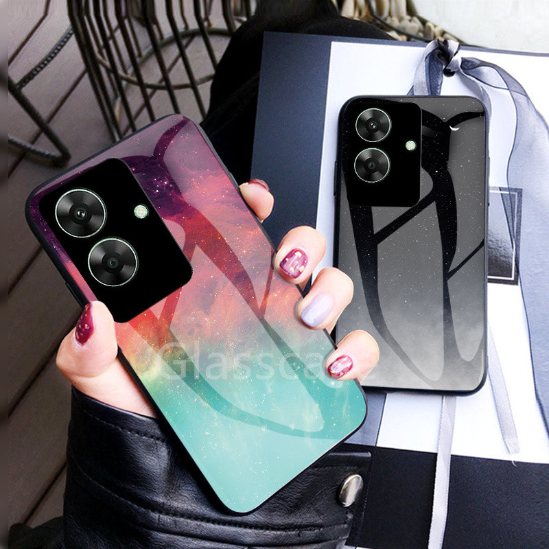 Realme Note60XปลอกสําหรับRealmeหมายเหตุ60 50 X 60X Note60 Note60X Note50 RealmeNote60 2024 Starry Skyแก้วเคสโทรศัพท์Soft TPU Edgeกันกระแทกฮาร์ดป้องกันปกหลัง