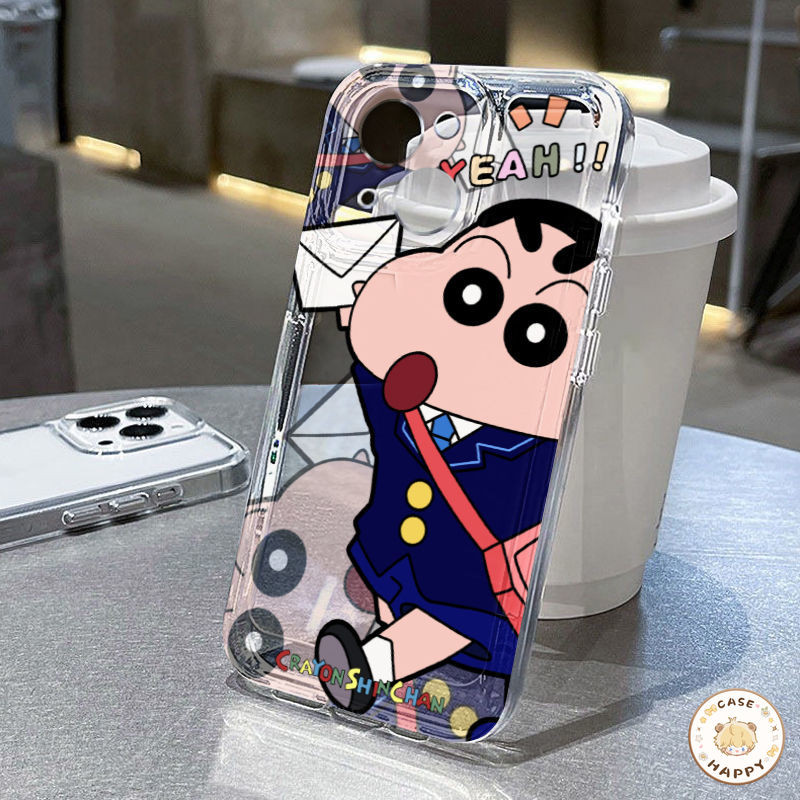 ลายการ์ตูนน่ารักๆ ของเครยอนชินจังไปโรงเรียน เคส IPhone 15 11 13 Pro Max 12 14 Pro Max X XR XS Max 15 7 14 8 Plus SE 2020