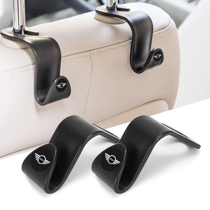 2PCS Universal Car Seat Back Hook ภายในแบบพกพาแขวนสําหรับ Mini Cooper One S R50 R53 R56 R60 F55 F56 