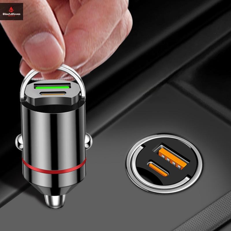 COD 200W Dual Ports USB Car Charger อะแดปเตอร์ชาร์จโทรศัพท์ในรถยนต์สําหรับ 13 12 Huawei ใหม่