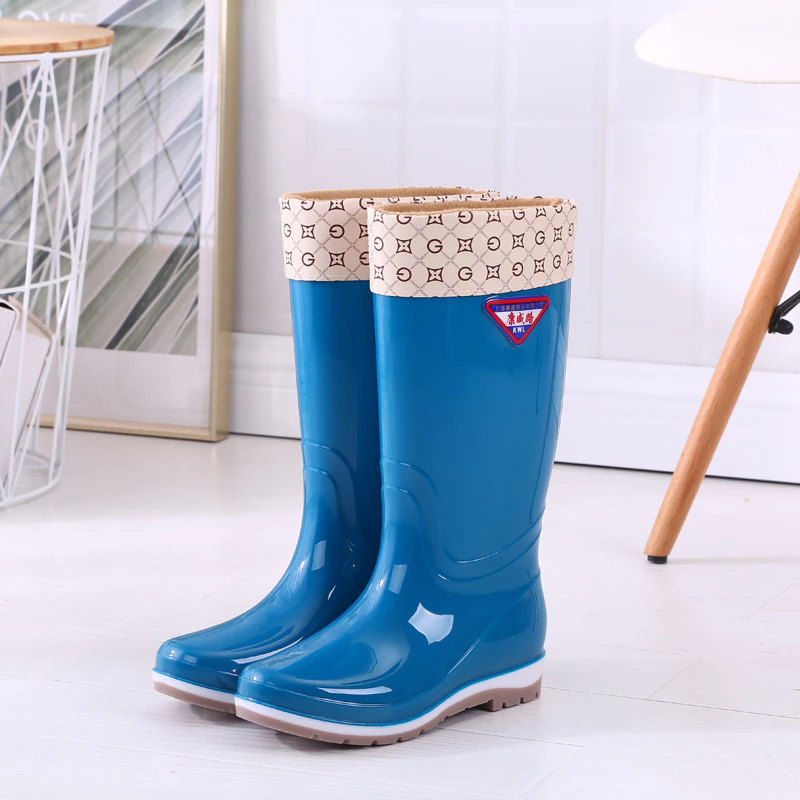 รองเท้าบูทกันฝนสูงรองเท้าน้ำบวกรองเท้ายางกันลื่นกำมะหยี่ thumbnail 8
