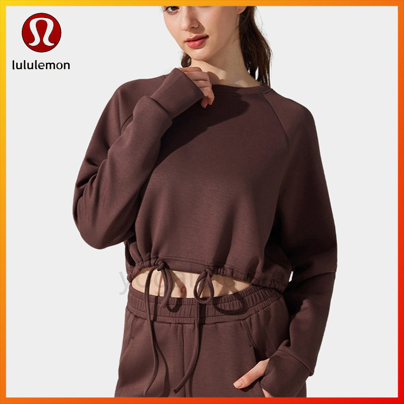 Lululemon คอกลม หนา โยคะออกกําลังกาย แขนยาว YC326
