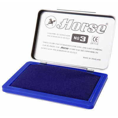 HORSE แท่นประทับ No.3 สีน้ำเงิน ตราม้า