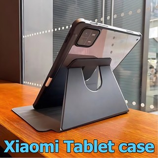 เคสแท็บเล็ต Xiaomi สําหรับ Xiaomi Pad 6/6 Pro Mi Pad 7/7 Pro เสี่ยวมี่ แพด 5/5 Pro 2023 Mi Pad 6s แฟชั่น 360° เคสอะคริลิคใส ฝาพับ แบบเต็ม หมุนได้ เคส Xiaomi