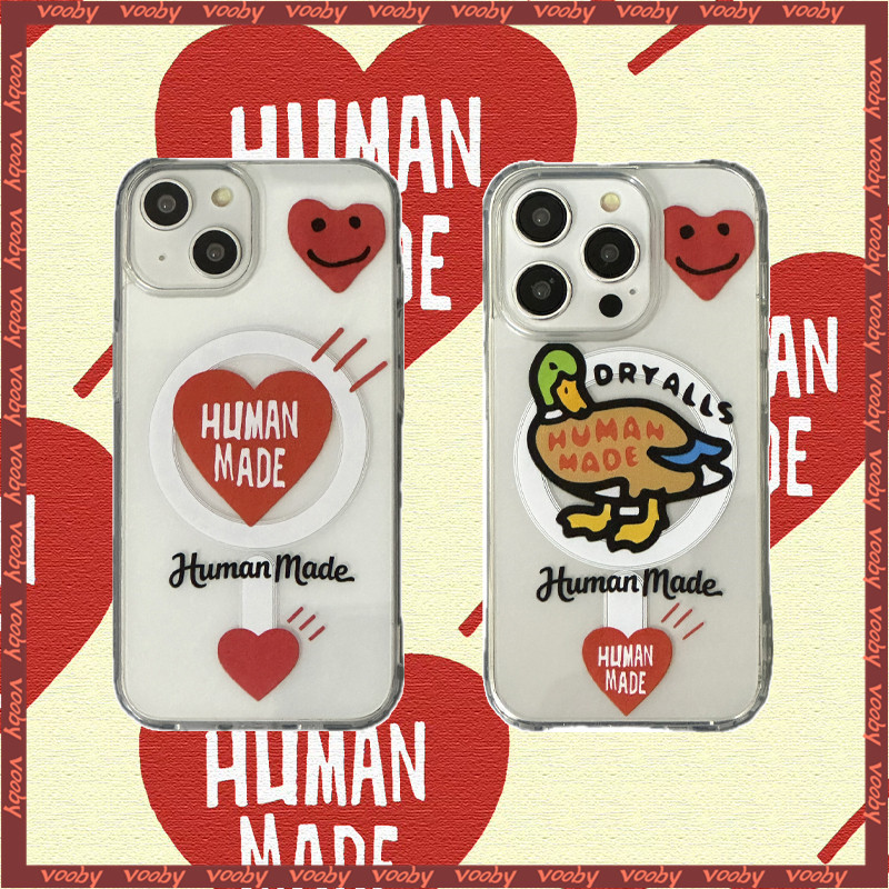 HUMAN MADE คลาสสิกเป็ดป้ายLucencyแม่เหล็กเคสโทรศัพท์เหมาะสําหรับIPhone17 17AIR 16 16P 16PM 16Plus 15 15Pro 15ProMax 14PM 14P 13 13P 13PM 12P 12P 12PM 11 11P XR MAX 7Plus
