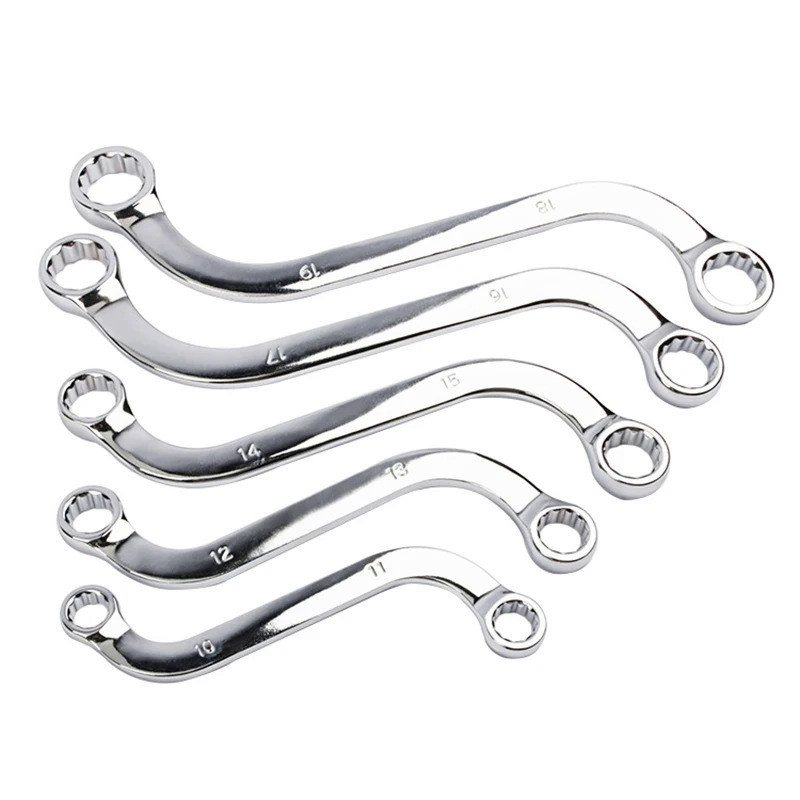 5Pcs U Type Wrench Of Key Set Plum Spanner Set Wrench Car Repair Tool Wrench Tool Set Ouble Dual Hea