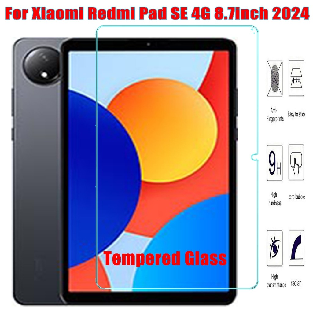 คุณภาพสูง 9H สําหรับ Xiaomi Redmi Pad SE 4G 8.7 นิ้ว 2024 กระจกนิรภัยป้องกันหน้าจอ Xiaomi Realme Pad SE 005