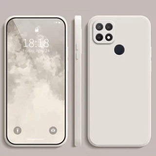 เคส OPPO A15 A15S สีทึบ OPPO A15S A15 เคสป้องกันซิลิโคนป้องกันการตกสีธรรมดาเรียบง่าย YT