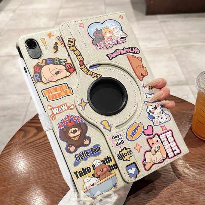 360.เคสฝาพับ ลายการ์ตูน เคสหมุน 360° เคส Redmi Pad SE 11 8.7 Redmi Pad 6s Pro 12.4 Pad Pro 12.1 เคสหนัง เคสกันกระแทก