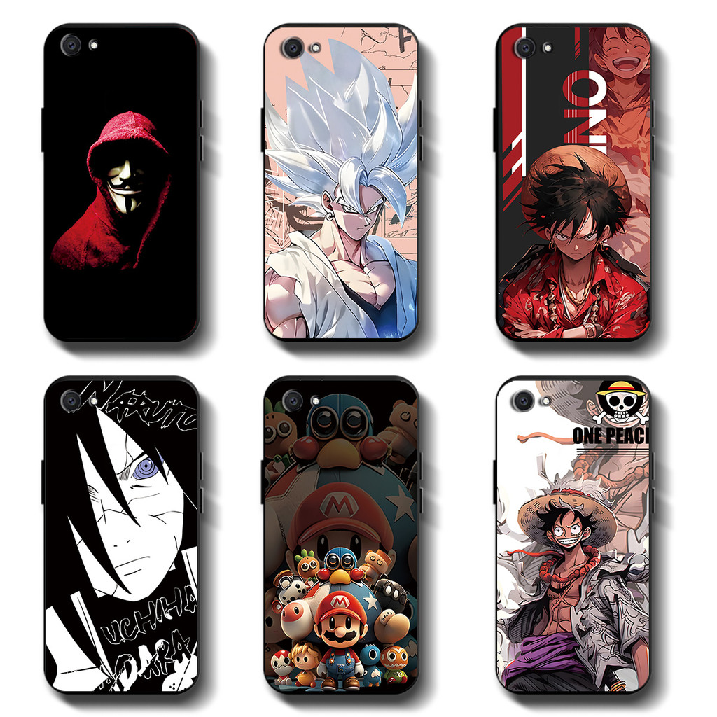 Softcase VIVO 1724 1801 Y71 1601 1713 Y67 1609 1719 Y66 1812 1808 Y81 Y83 Y81i Anticrack ปลอกคุณภาพสูง TPU ป้องกันซิลิคอนยางสีดํากรณี