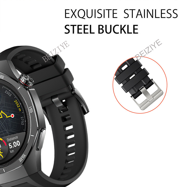 Original ซิลิโคนสําหรับ Huawei นาฬิกา GT 5 46 มม.SmartWatch กีฬาซิลิโคนสําหรับ Huawei GT5 Pro 46 มม.สายนาฬิกาสร้อยข้อมืออุปกรณ์เสริม