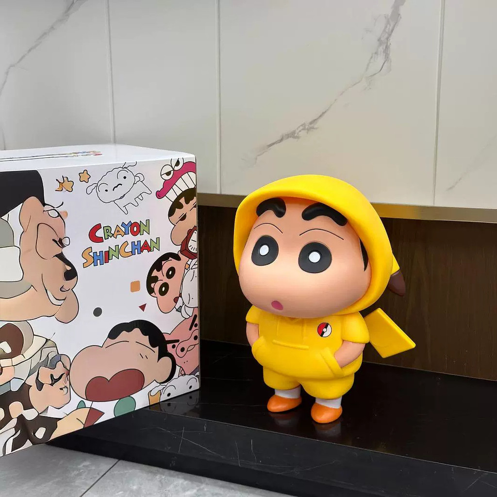 โมเดลฟิกเกอร์ Crayon Shin chan x Pikachu Pokemon ปิกาจู โมเดลตุ๊กตาฟิกเกอร์ อนิเมะ ตุ๊กตาฟิกเกอร์
