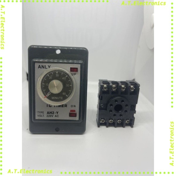 Pcf* Ac 220V Ah2-Y อุปกรณ์รีเลย์จับเวลาความแม่นยําสูง 1/3/5/10/30/60 วินาที 3/6/10/30/60 นาทีสินค้าพร้อมส่งฟรีขาเสียบ