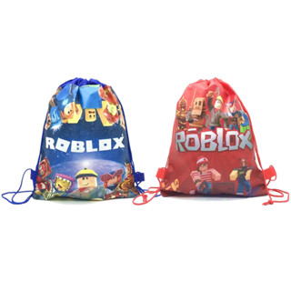 Roblox Drawstring Pocket Kids หนาไม่ทอพิมพ์กระเป๋านักเรียนขอ…