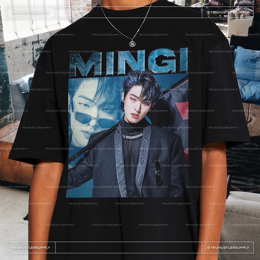 T-Shirtเสื้อยืด PUTIH HITAM ATEEZ MINGI BOOTLEG สีดํา, สีขาว DTG & DTF M,L,XL,XXL [OPPA MERCH STORE]