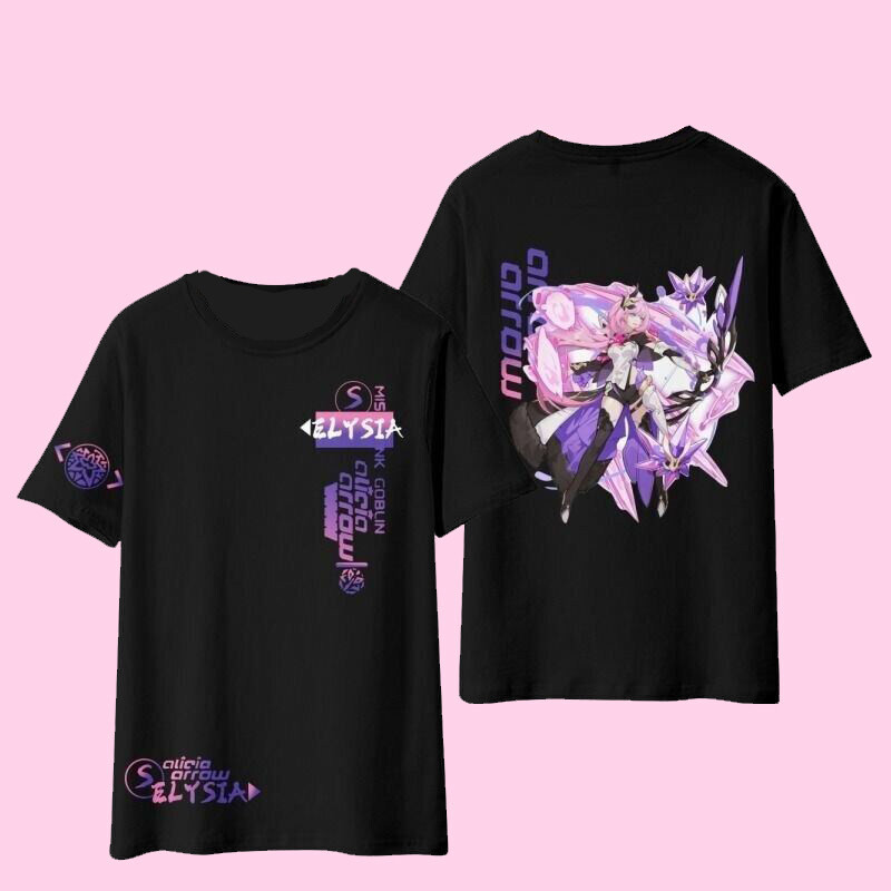ใหม่ Honkai Impact Elysia t-shirt  cosplay t- SHIRT