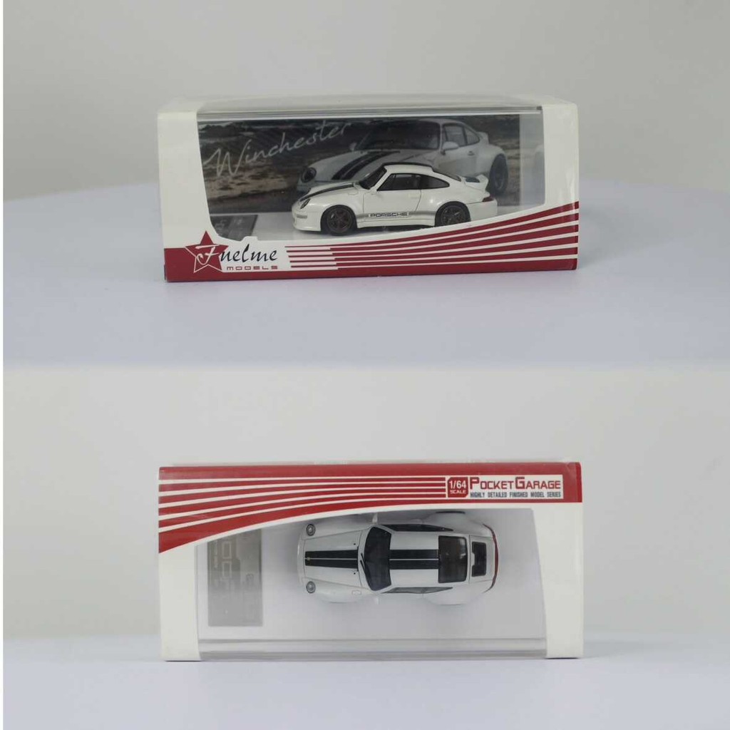 ขายสต็อกพร้อม 1 - Fuelme Fuelme 1: 64 Porsche 911 993 RWB เรซิ่นรถรุ่น Warm Chester สีขาว